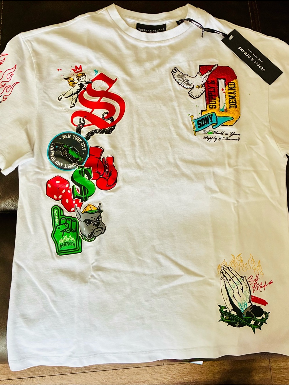 Supply & Demand White Graphic Short Sleeve Tee